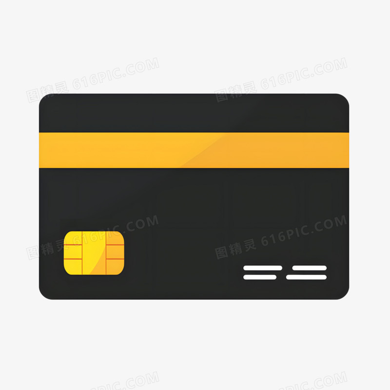 手绘卡通银行卡信用卡卡片图标免抠元素