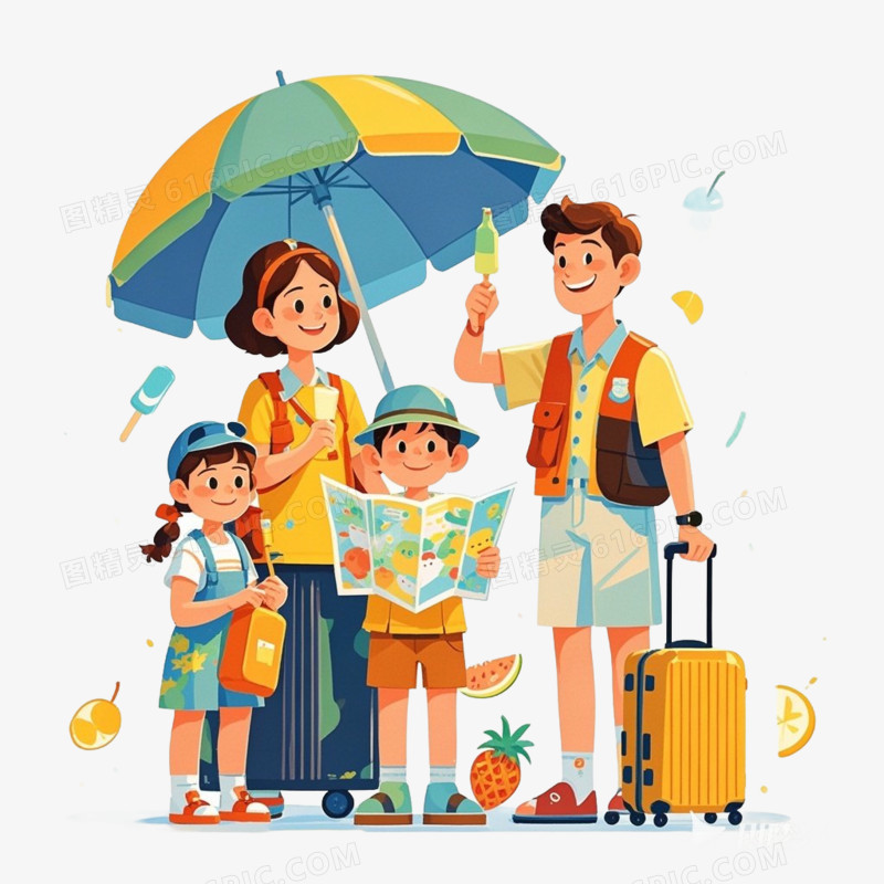 夏季旅游免抠元素