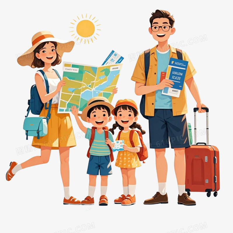 夏季旅游免抠元素