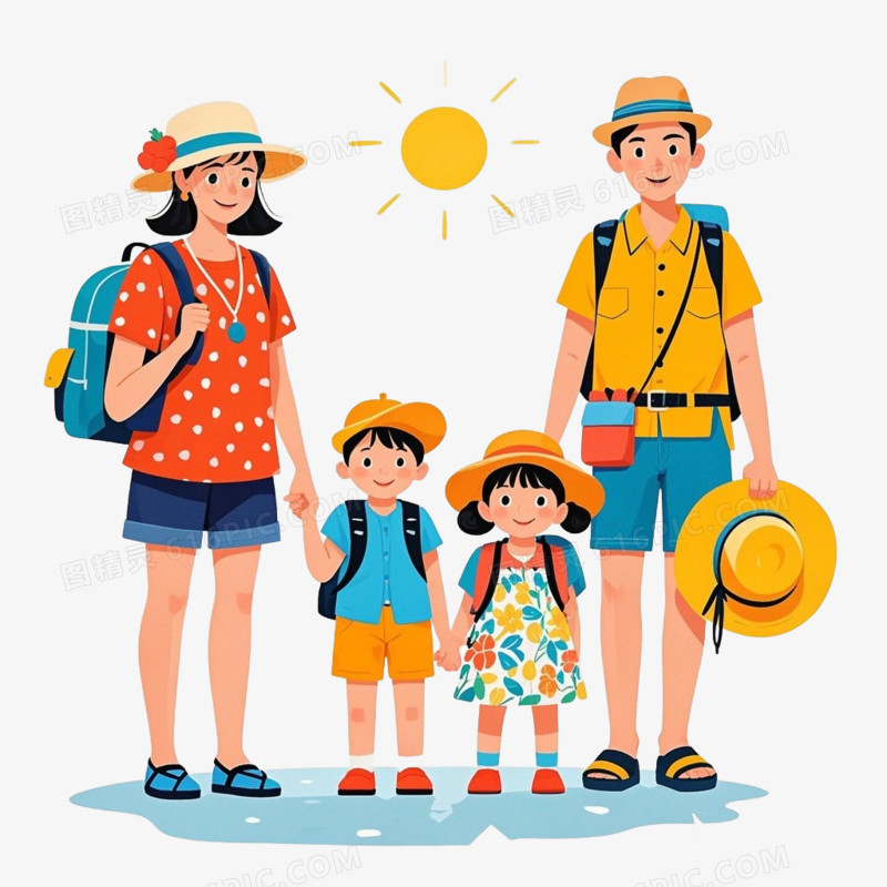 夏季旅游免抠元素