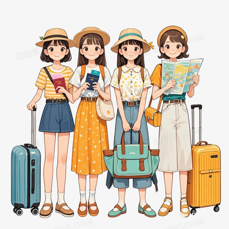 夏季旅游免抠元素