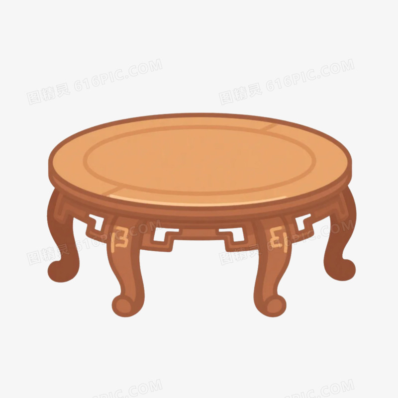 卡通插画风家居用品餐桌免抠元素