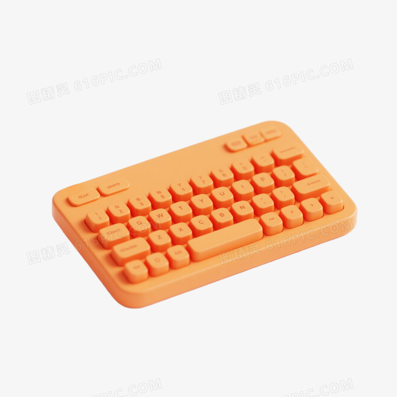 3D风格办公用品键盘免抠元素