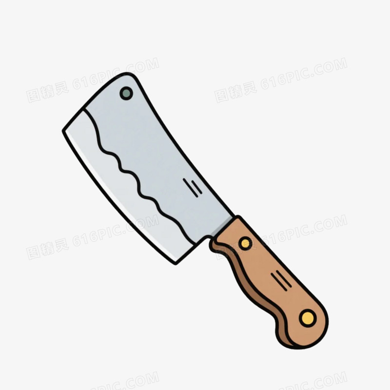 卡通插画风家居用品刀免抠元素