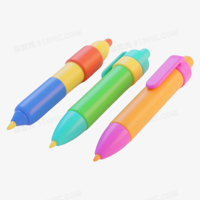 可爱笔办公用品免抠元素