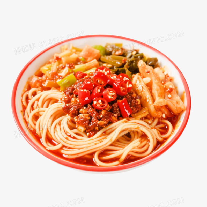 实景摄影风格面条免抠元素