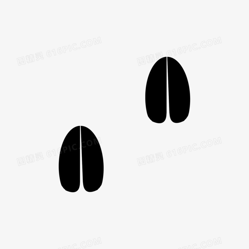 手绘卡通羊脚印免抠元素