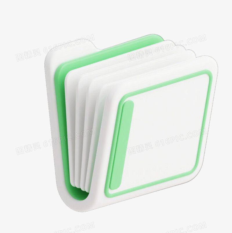 3D卡通文件夹免抠元素
