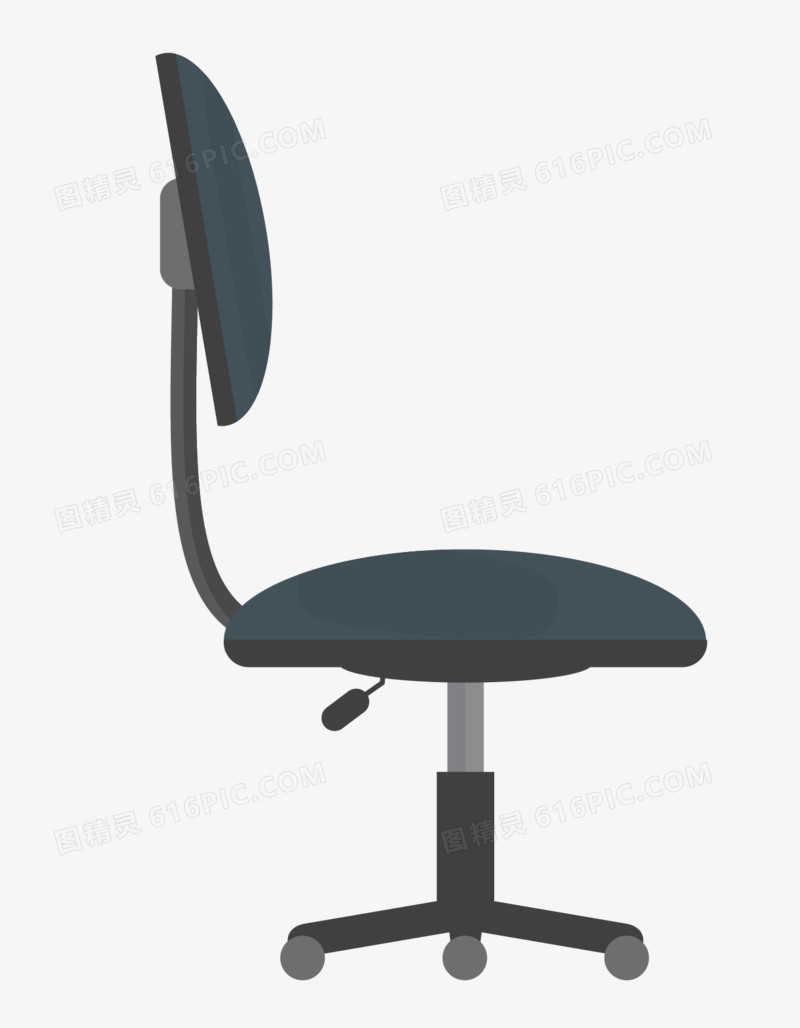 黑色的办公室可升降椅子