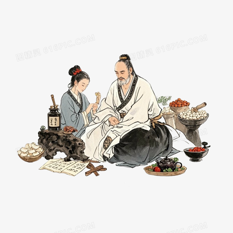 中医中药养生免抠元素