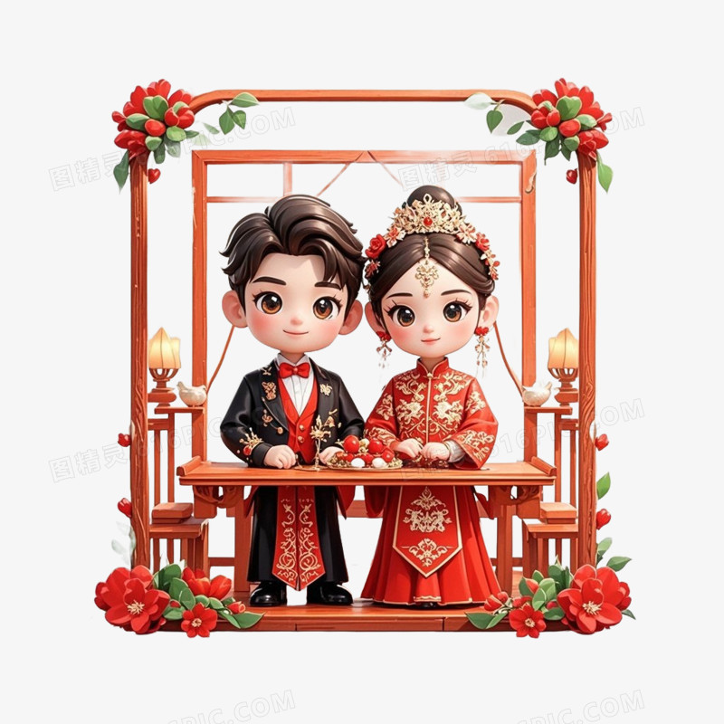 婚庆喜庆装饰免抠元素