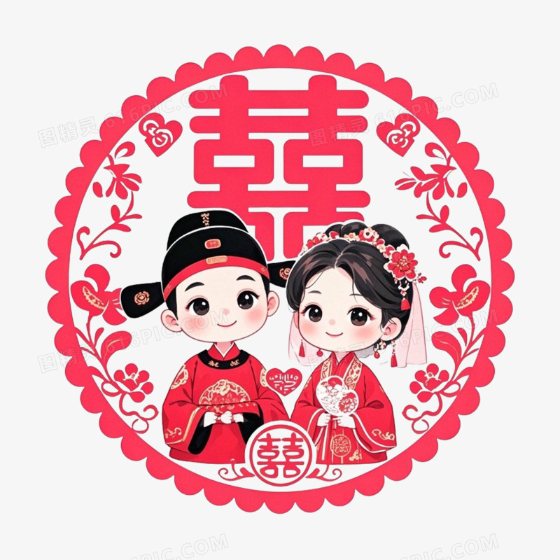 婚庆喜庆装饰免抠元素