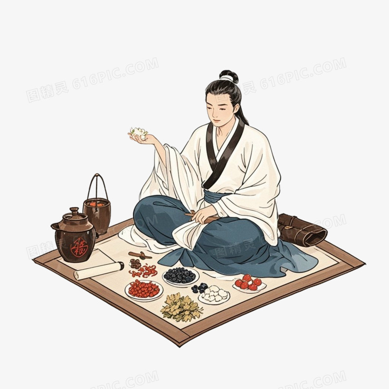 中医中药养生免抠元素