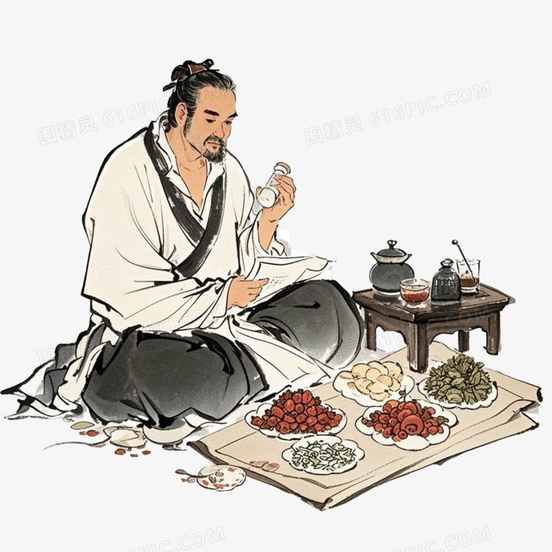 中医中药养生免抠元素