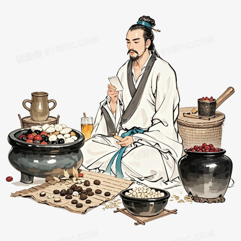 中医中药养生免抠元素
