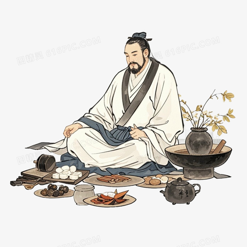 中医中药养生免抠元素