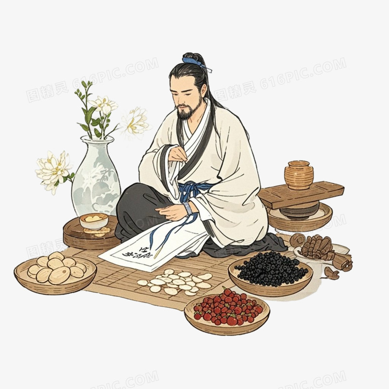 中医中药养生免抠元素