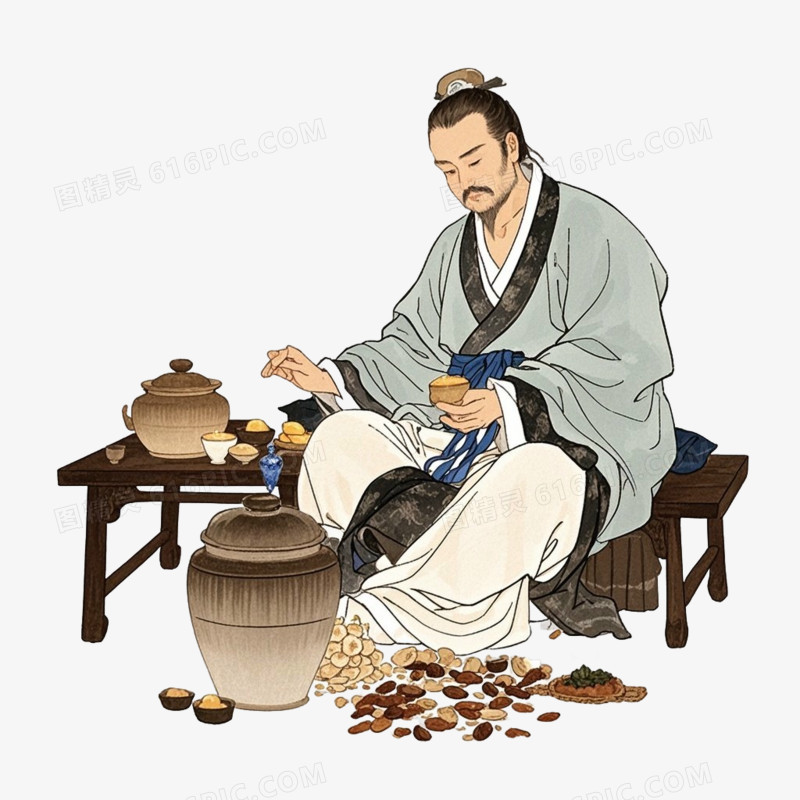 中医中药养生免抠元素