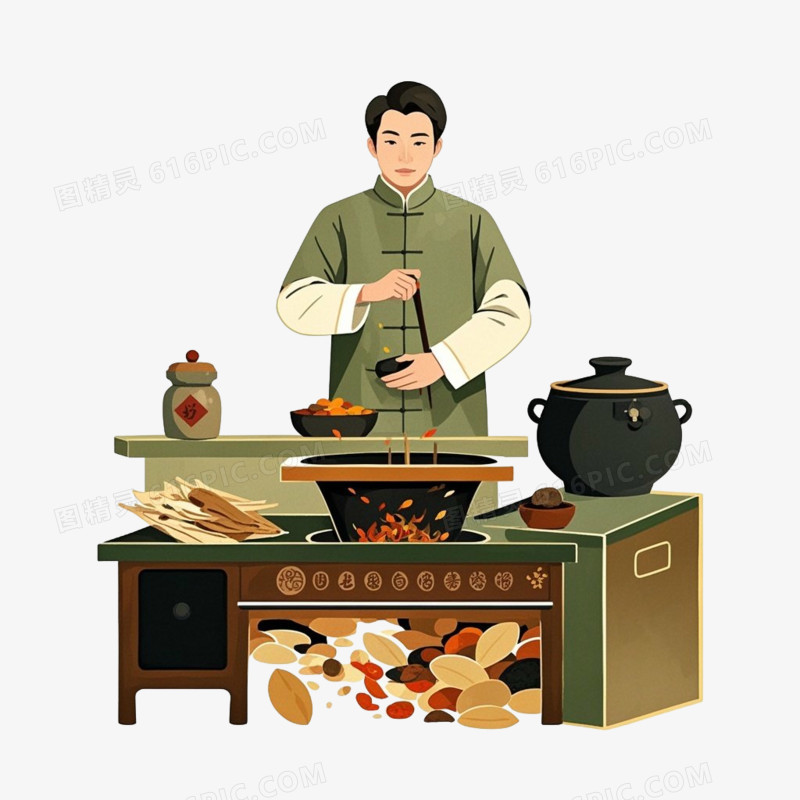 中医中药养生免抠元素