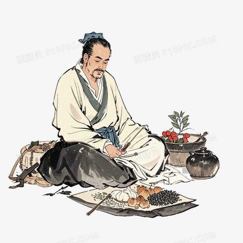 中医中药养生免抠元素