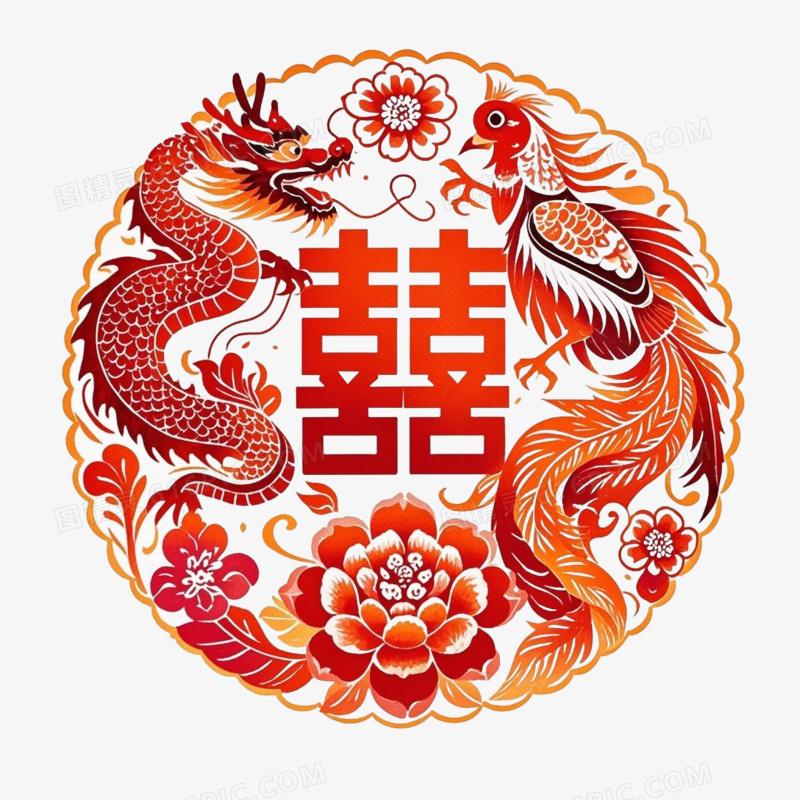 婚庆喜庆装饰免抠元素