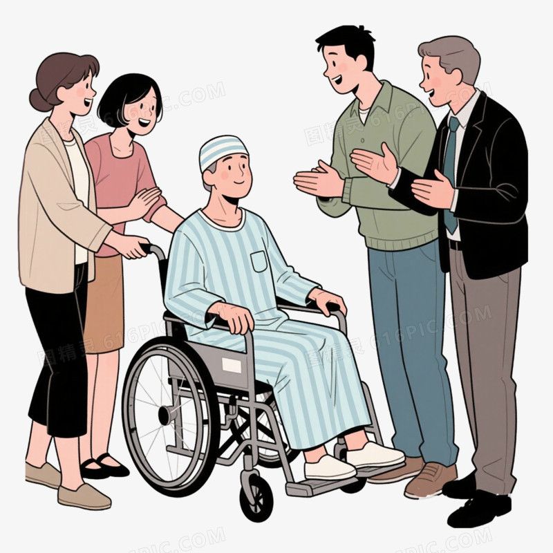 探望病人免抠元素