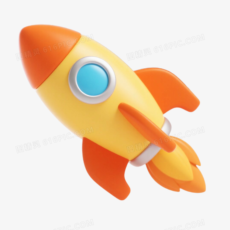 3D火箭免抠元素