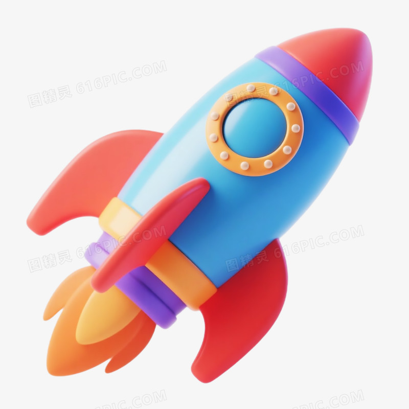 3D火箭免抠元素