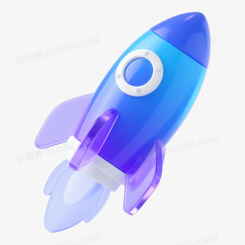 3D火箭免抠元素