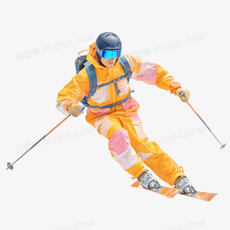 实拍户外活动滑雪免抠元素