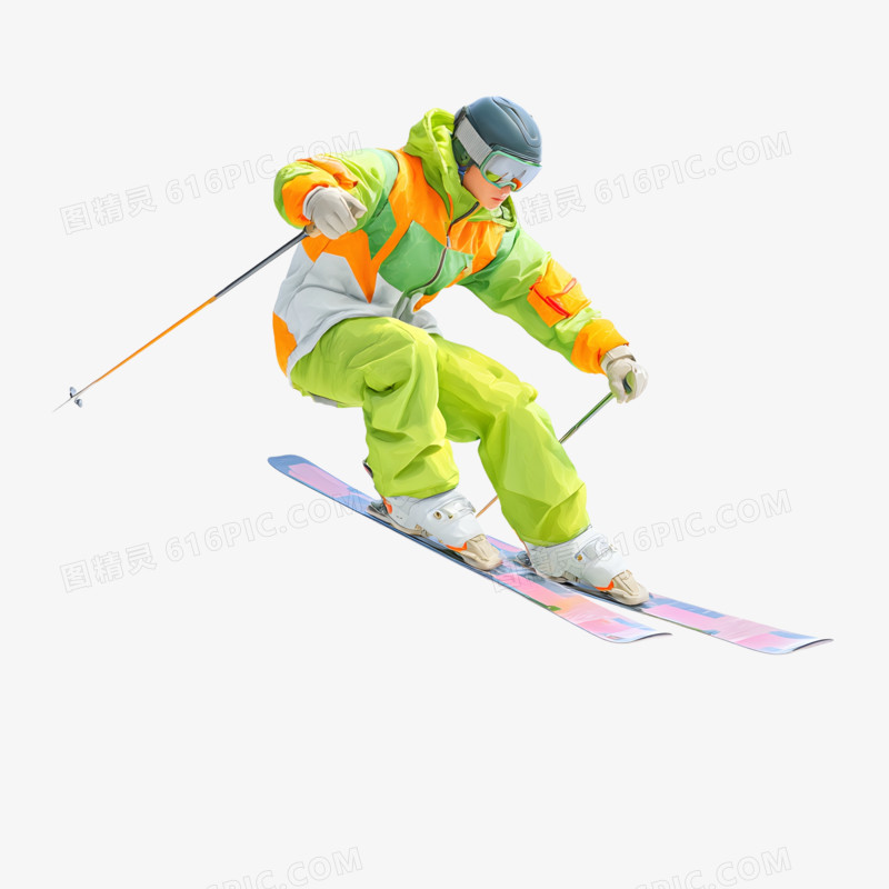 实拍户外活动滑雪免抠元素
