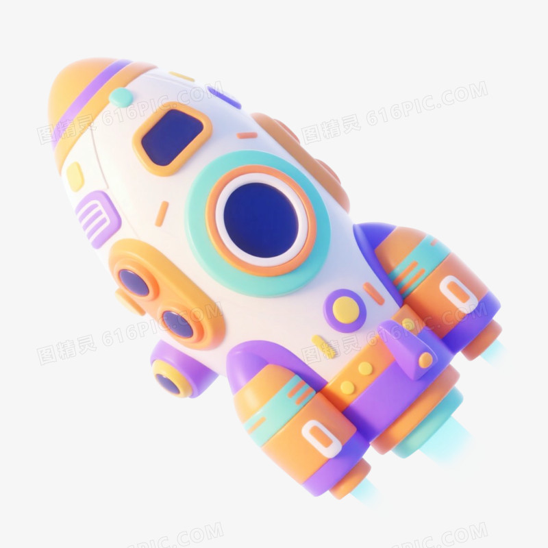 3D火箭免抠元素