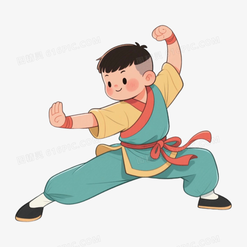 武术不同项目运动会免抠元素