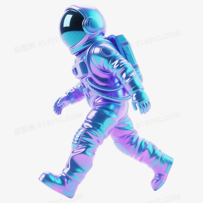 3D立体酸性宇航员免抠元素