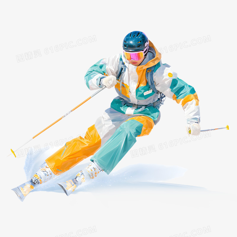 实拍户外活动滑雪免抠元素