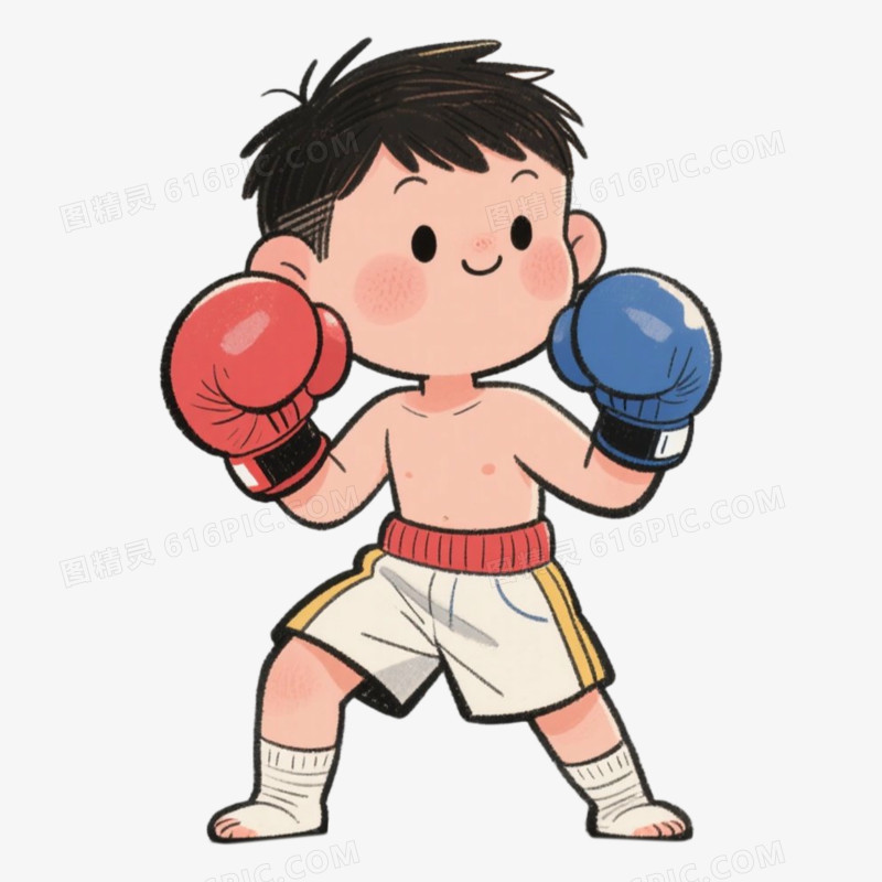 拳击不同项目运动会免抠元素