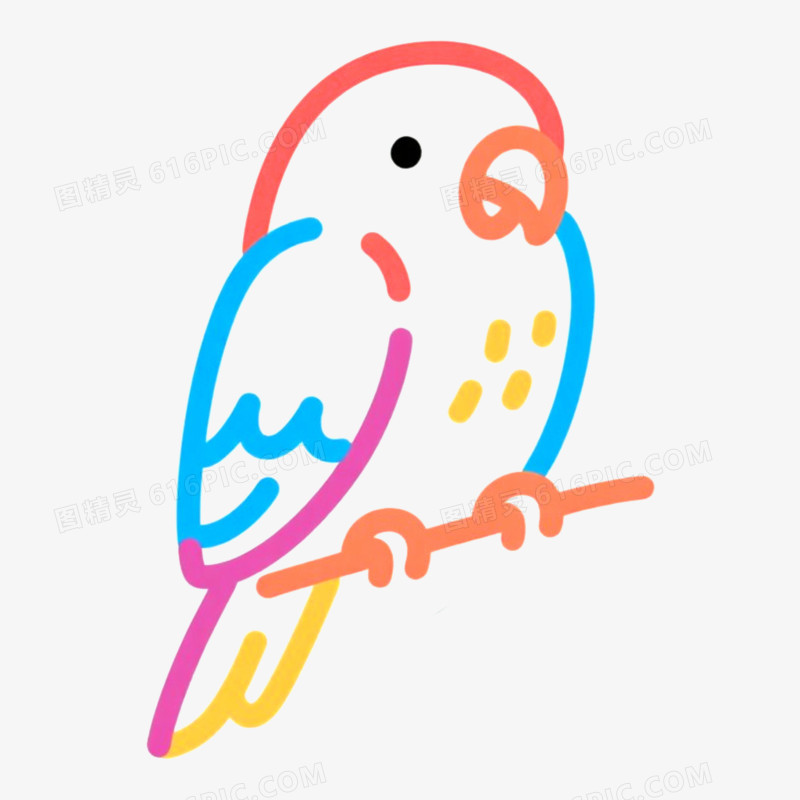 手绘插画简笔画边框免抠元素