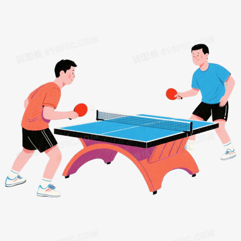 乒乓球运动会健身免抠元素