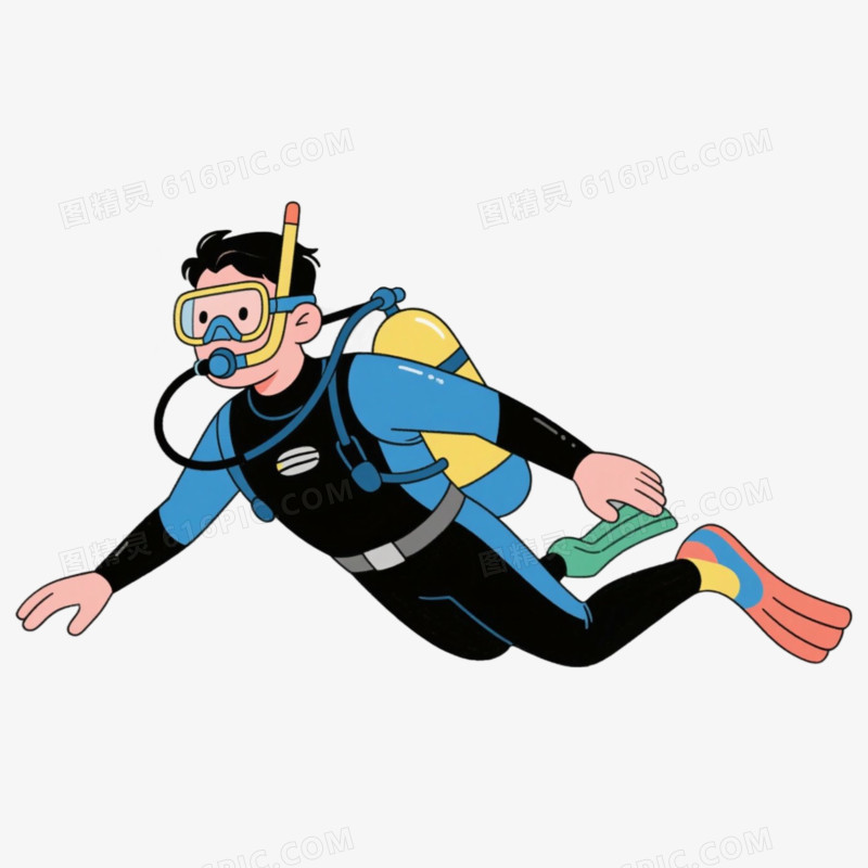 浮潜户外活动免抠元素