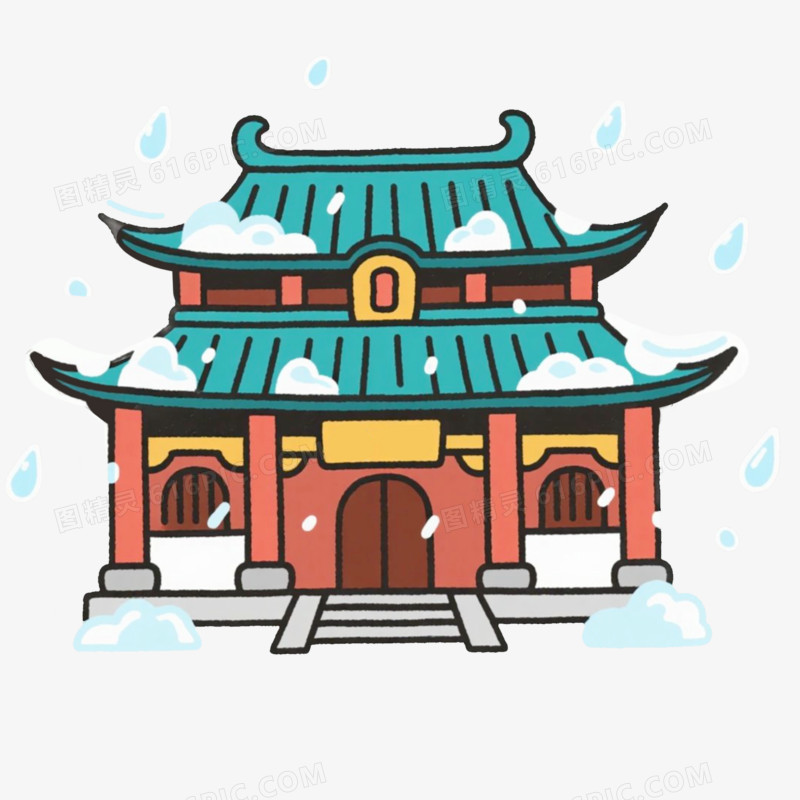 大雪冰雹夏季自然灾害免抠元素