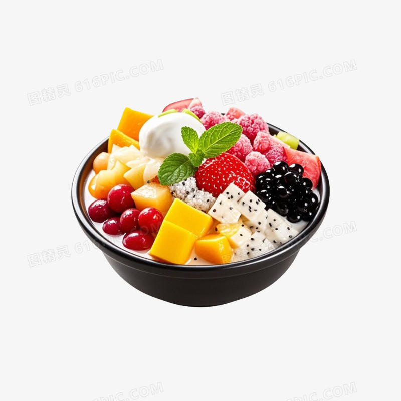 新鲜美味水果捞食物免抠元素