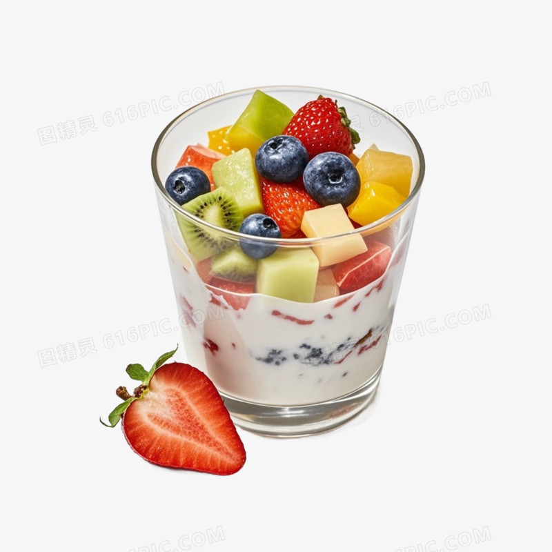 新鲜美味水果捞食物免抠元素