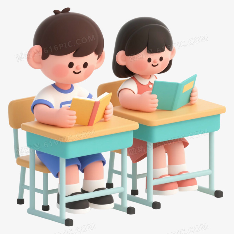 课间学习开学季免抠元素