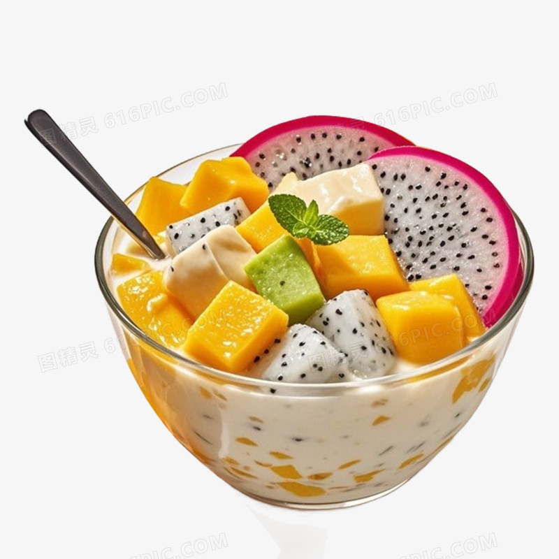 新鲜美味水果捞食物免抠元素