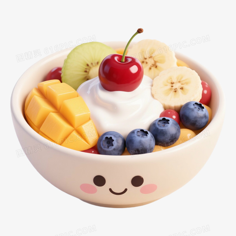 实拍美味水果捞免抠元素