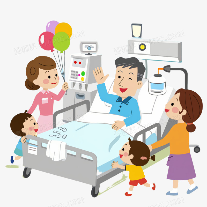 医院探望病人免抠元素