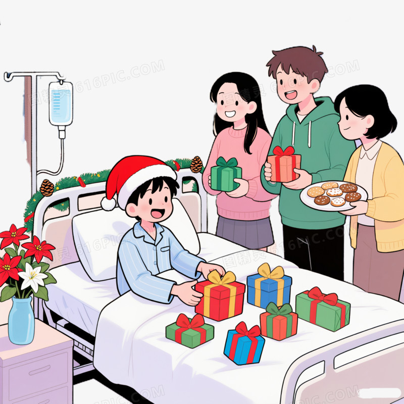医院探望病人免抠元素