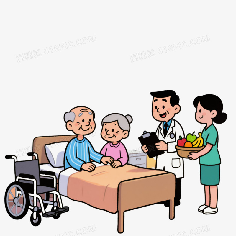 医院探望病人免抠元素