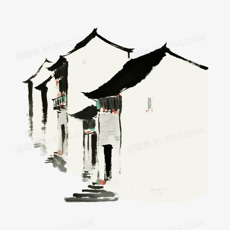 简笔古风免抠小元素