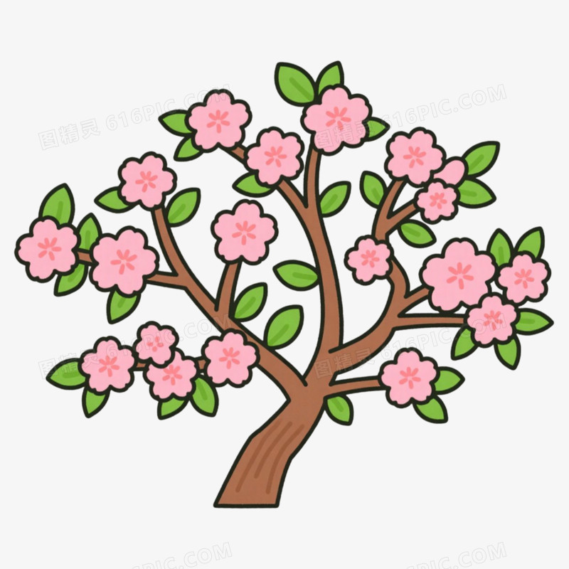 樱花树果树树木免抠元素